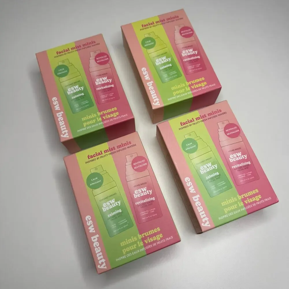 SET OF 4! — ESW Beauty Facial Mist Mini Duo Kit — Lychee Breeze + Coconut Dreams